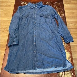 Old Navy Blue Denim Shirt Dress Small